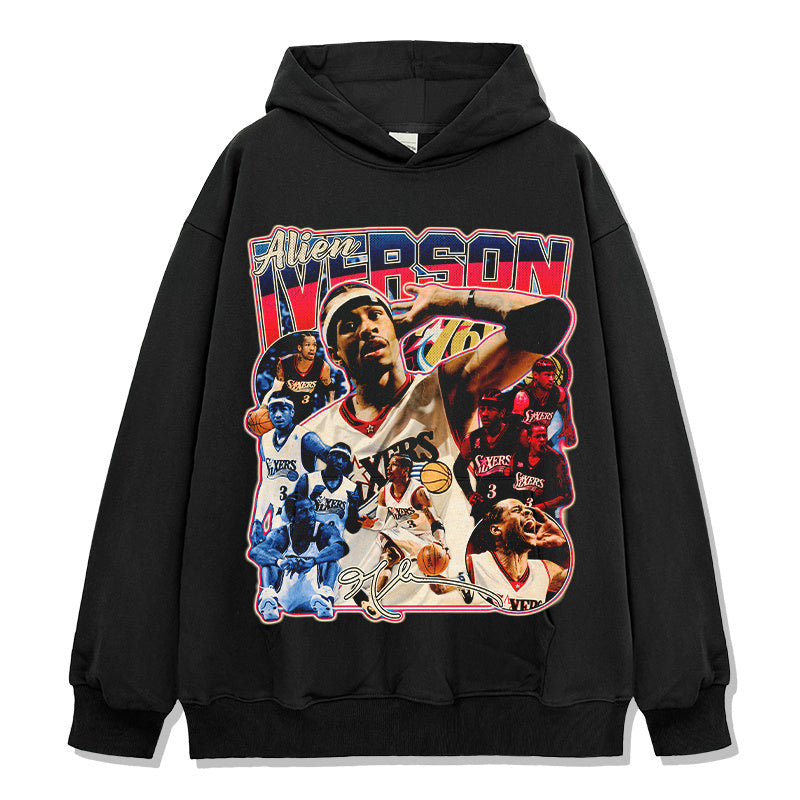 ALLEN IVERSON VINTAGE HOODIE · NOTHING BUT NET