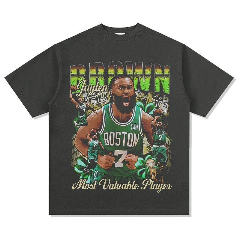 JAYLEN BROWN VINTAGE TEE · LEGEND