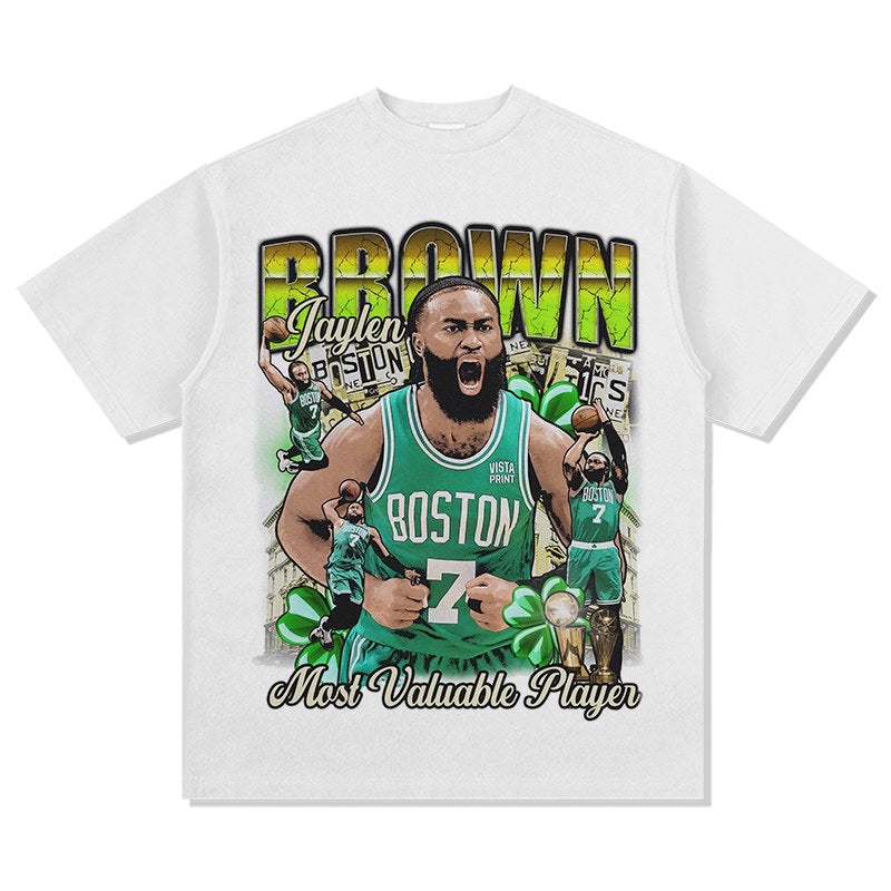 JAYLEN BROWN VINTAGE TEE · LEGEND