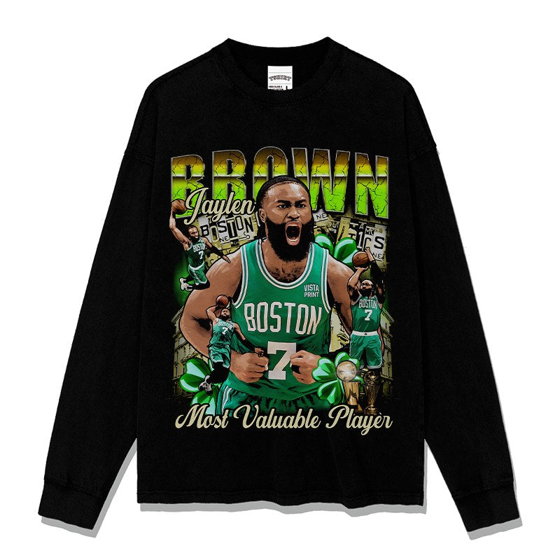 JAYLEN BROWN LONG SLEEVE · LEGEND