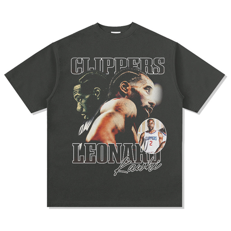 KAWHI LEONARD VINTAGE TEE · HALL OF FAME
