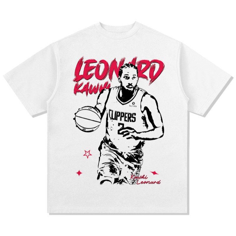 KAWHI LEONARD VINTAGE TEE · FADEAWAY