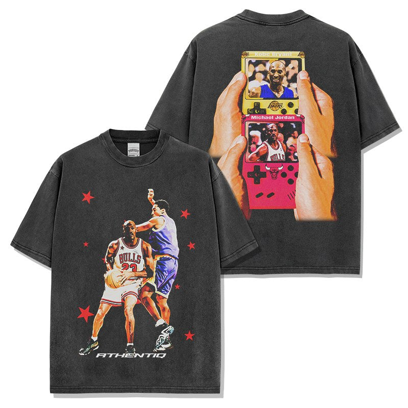 KOBE BRYANT & MICHAEL JORDAN VINTAGE TEE · NET CUTTER
