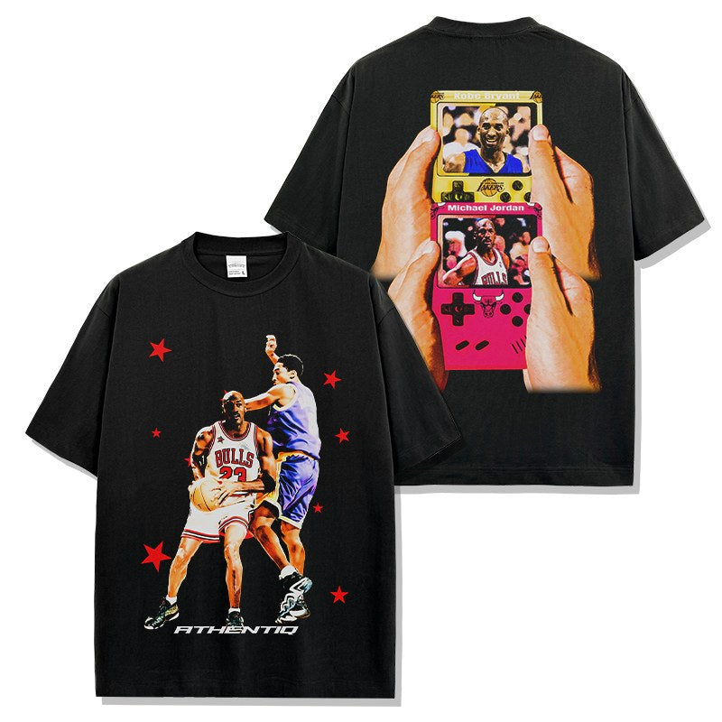 KOBE BRYANT & MICHAEL JORDAN VINTAGE TEE · NET CUTTER