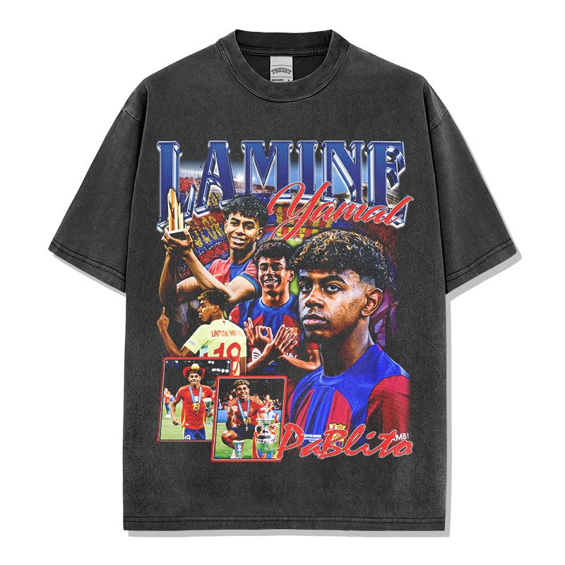 LAMINE YAMAL VINTAGE TEE · BICYCLE KICK
