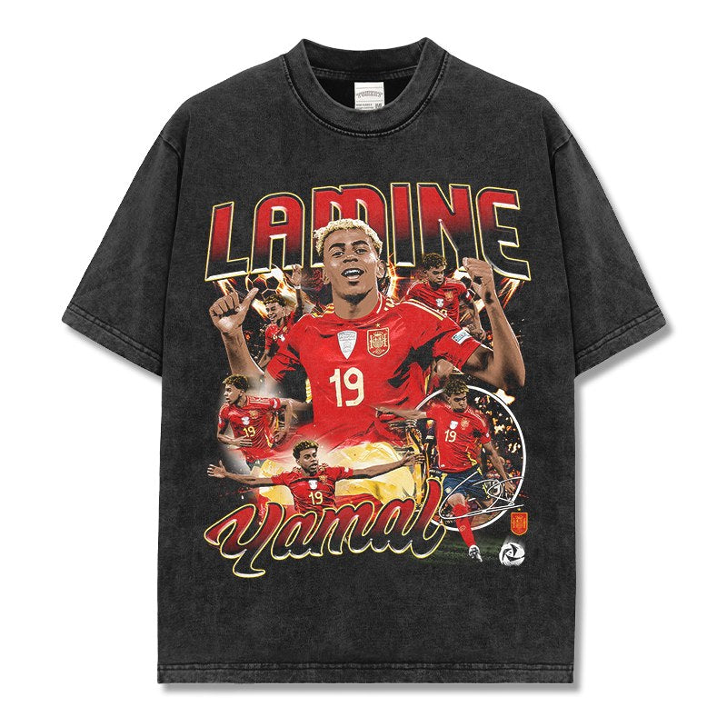 LAMINE YAMAL VINTAGE TEE · FLOODLIGHTS