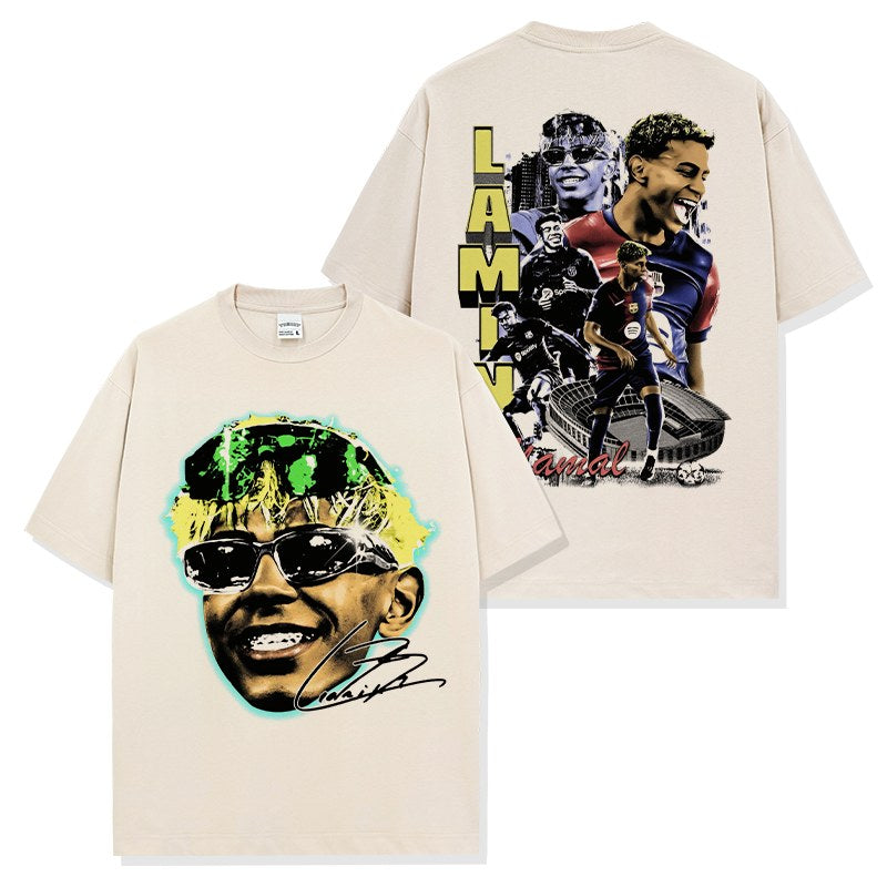 LAMINE YAMAL VINTAGE TEE · CURVA SUD