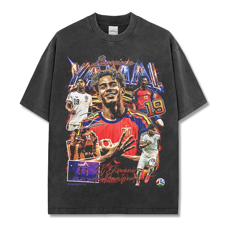 LAMINE YAMAL VINTAGE TEE · NIGHT GAME