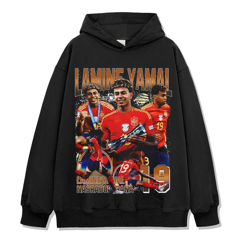 LAMINE YAMAL VINTAGE HOODIE · NUTMEG