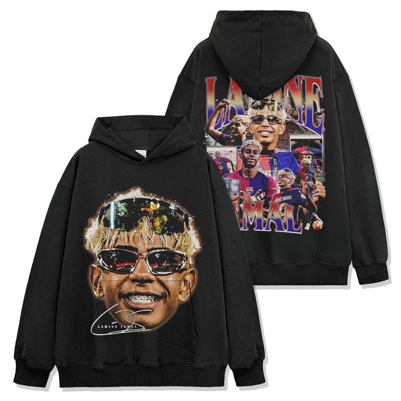 LAMINE YAMAL VINTAGE HOODIE · KICK OFF