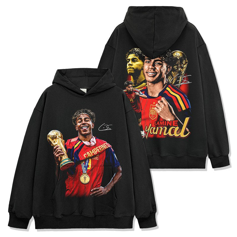 LAMINE YAMAL VINTAGE HOODIE · GOLDEN BOOT