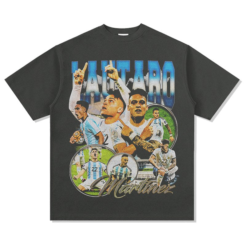 LAUTARO MARTINEZ VINTAGE TEE · NIGHT GAME