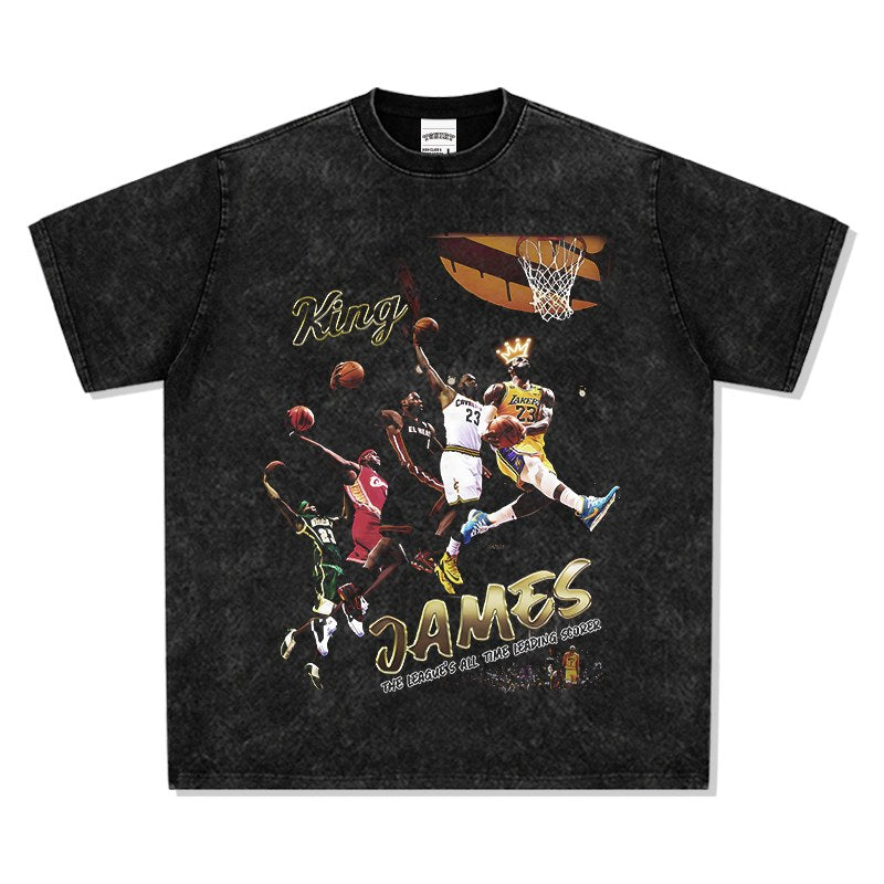 LEBRON JAMES VINTAGE TEE · NOTHING BUT NET