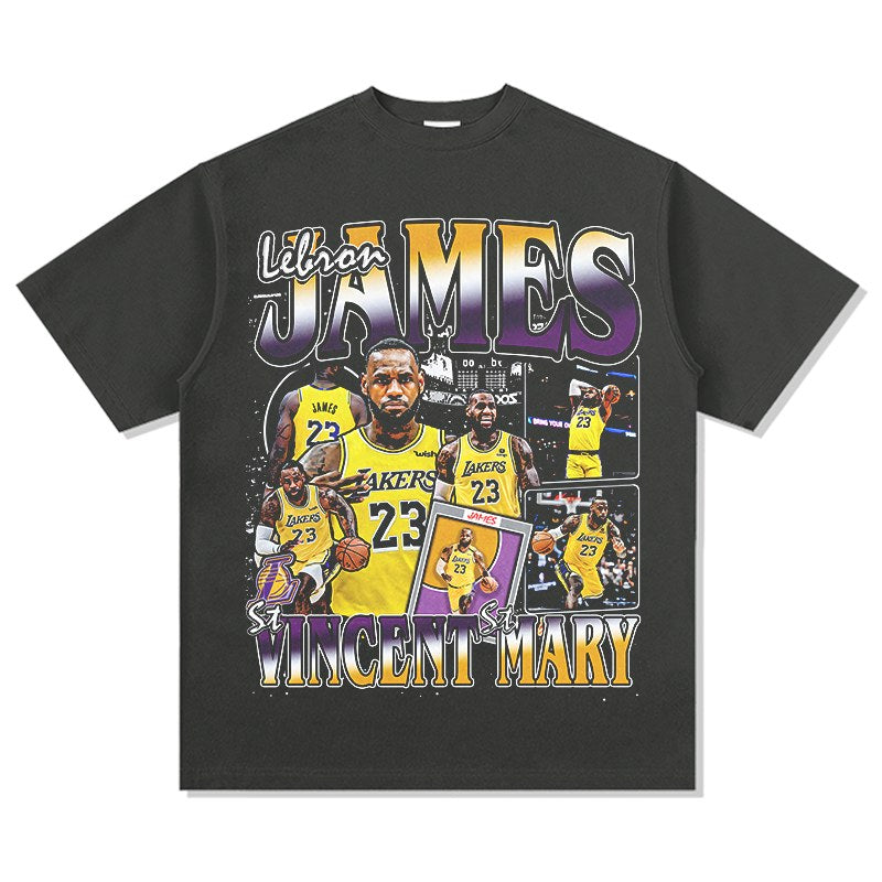 LEBRON JAMES VINTAGE TEE · FADEAWAY