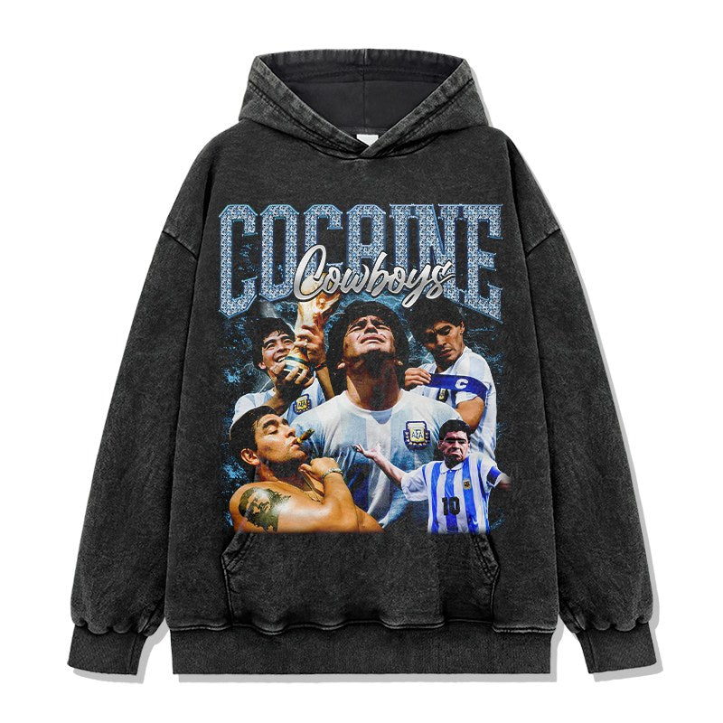 MARADONA VINTAGE HOODIE · HAND OF GOD