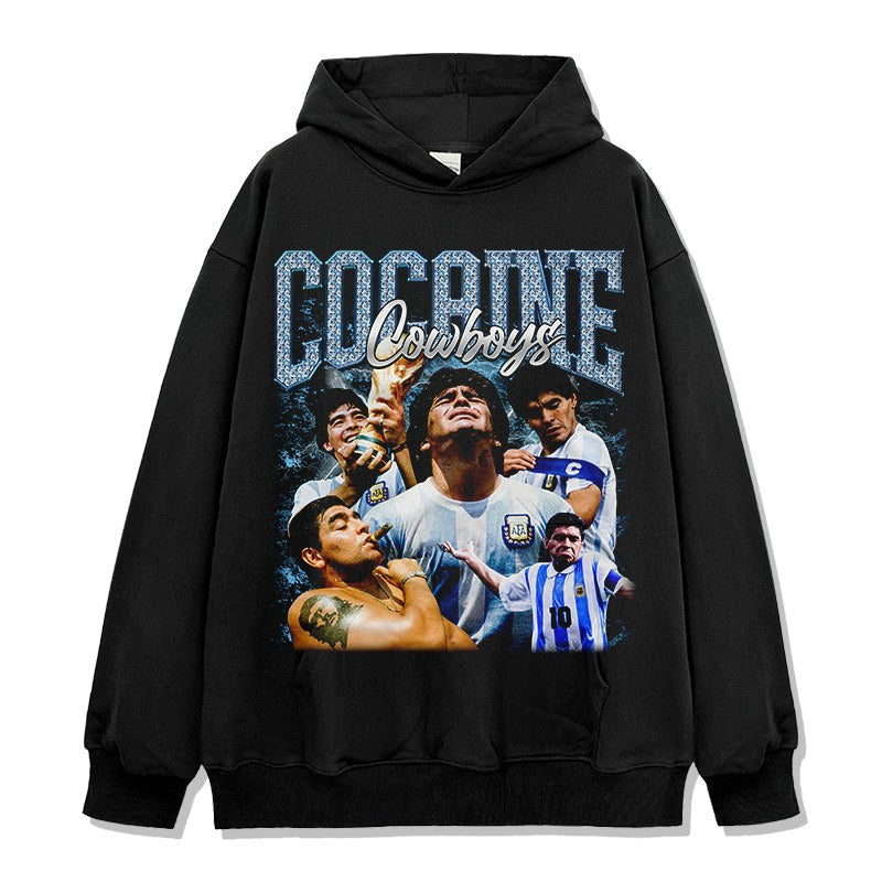 MARADONA VINTAGE HOODIE · HAND OF GOD