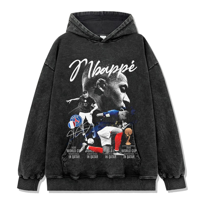MBAPPÉ VINTAGE HOODIE · TOP BIN