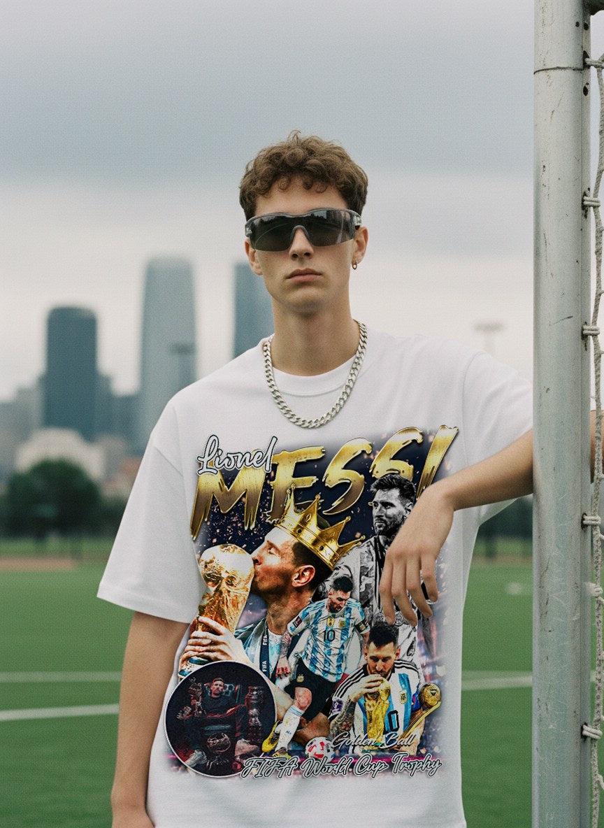 MESSI VINTAGE TEE · GOAT