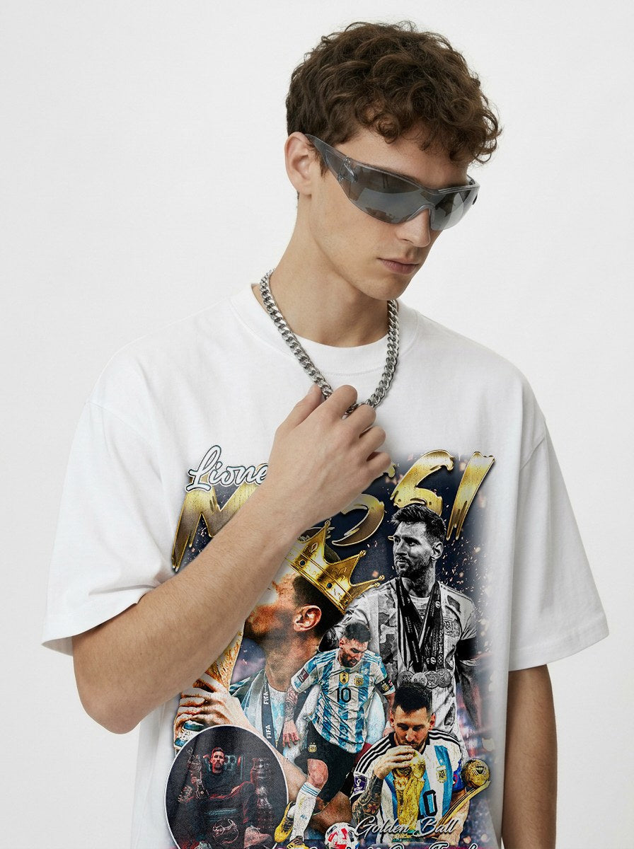 MESSI VINTAGE TEE · GOAT