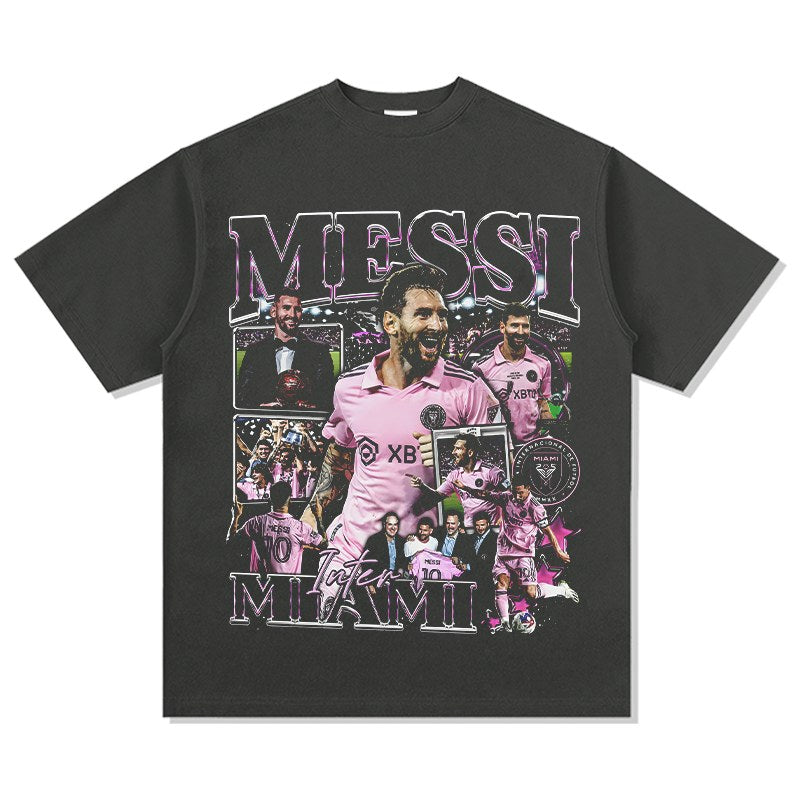 MESSI VINTAGE TEE · NUTMEG