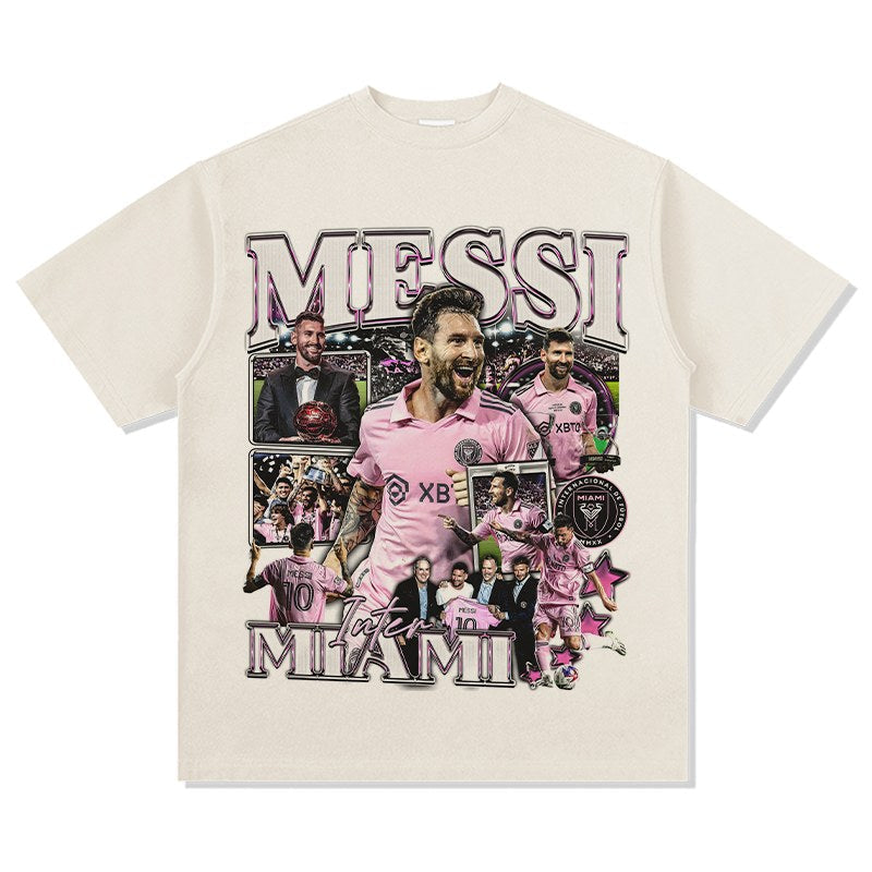MESSI VINTAGE TEE · NUTMEG