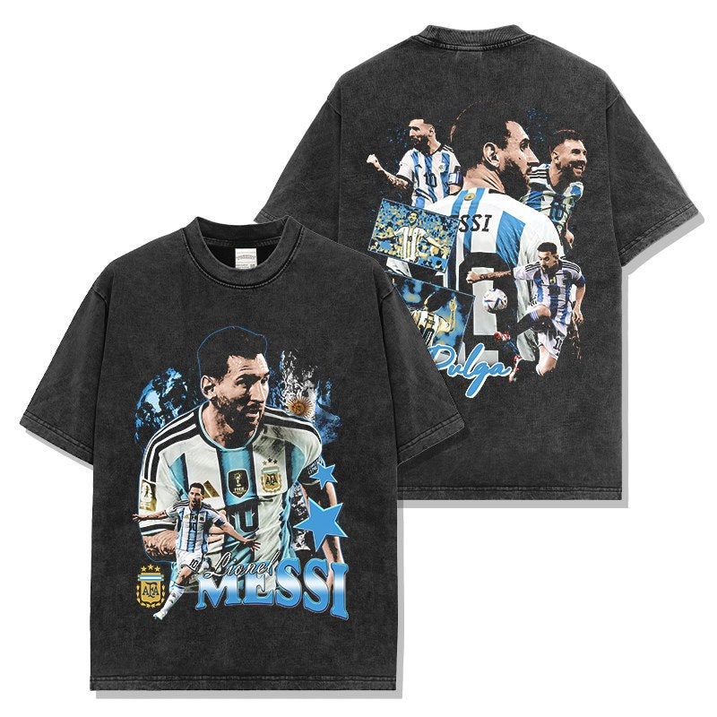 MESSI VINTAGE TEE · GOLDEN BOOT
