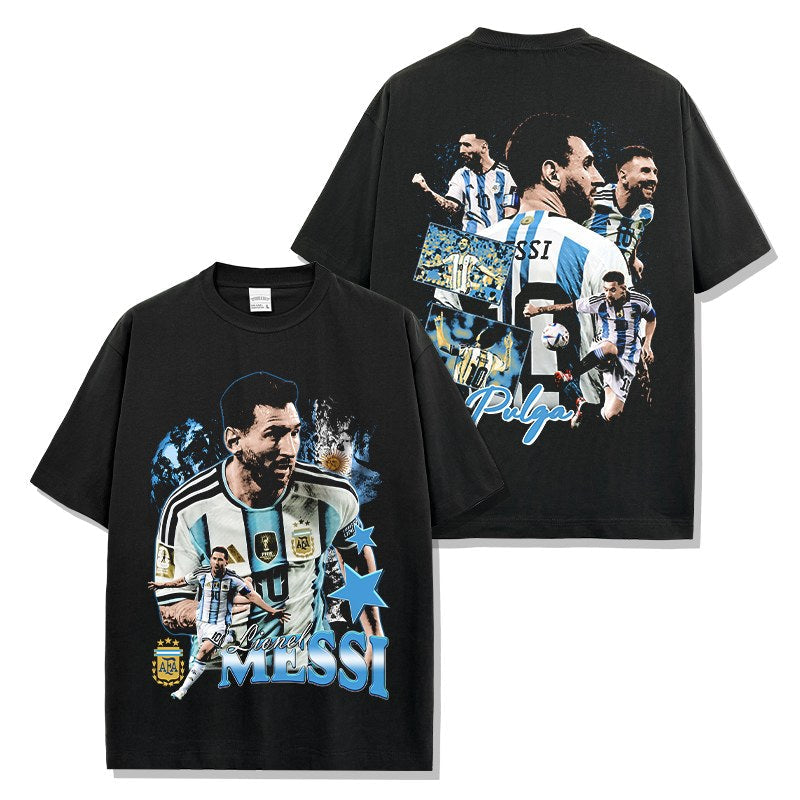 MESSI VINTAGE TEE · GOLDEN BOOT