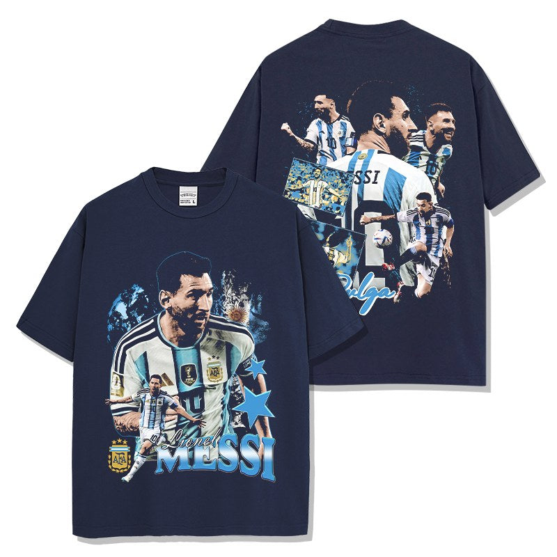 MESSI VINTAGE TEE · GOLDEN BOOT