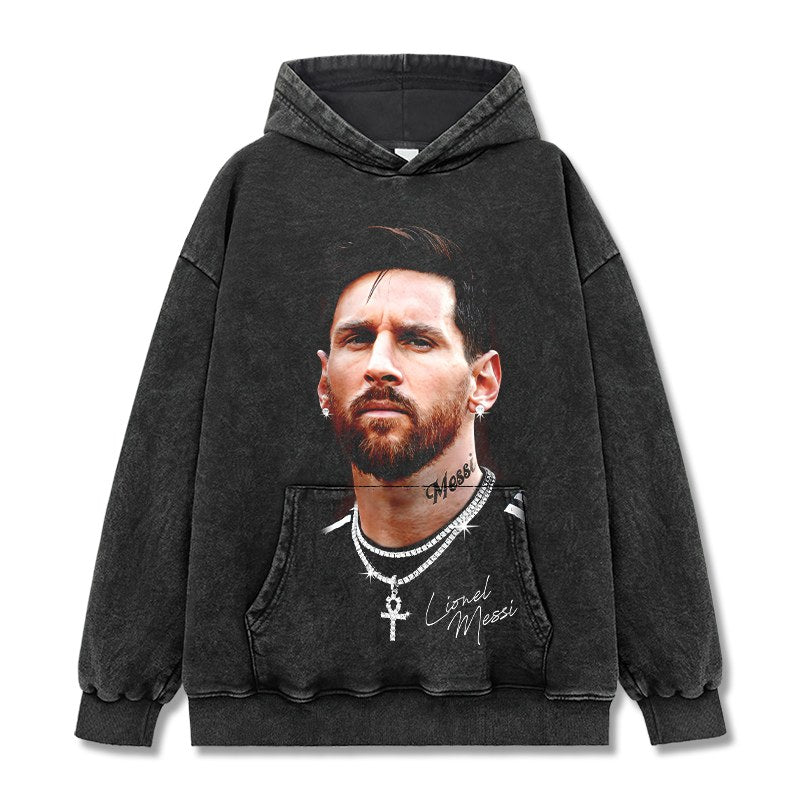 MESSI VINTAGE HOODIE · INJURY TIME