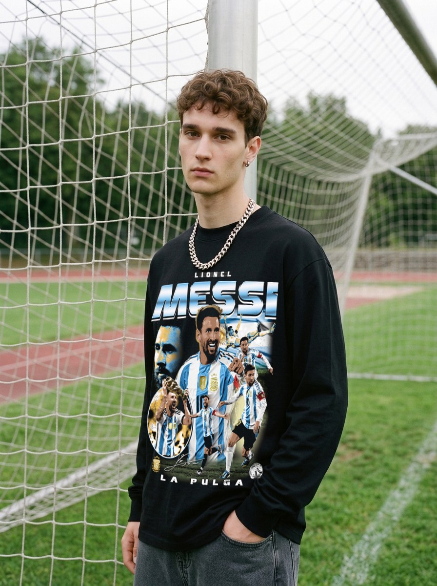 MESSI VINTAGE HOODIE · FLOODLIGHTS