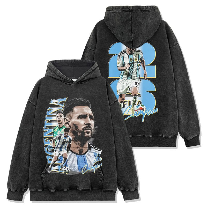 MESSI VINTAGE HOODIE · FINAL WHISTLE