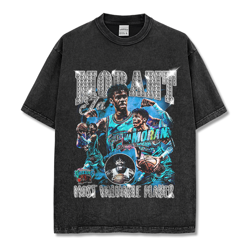 JA MORANT VINTAGE TEE · OVERTIME