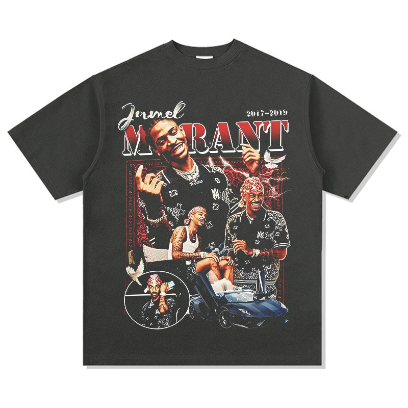 JA MORANT VINTAGE TEE · FADEAWAY