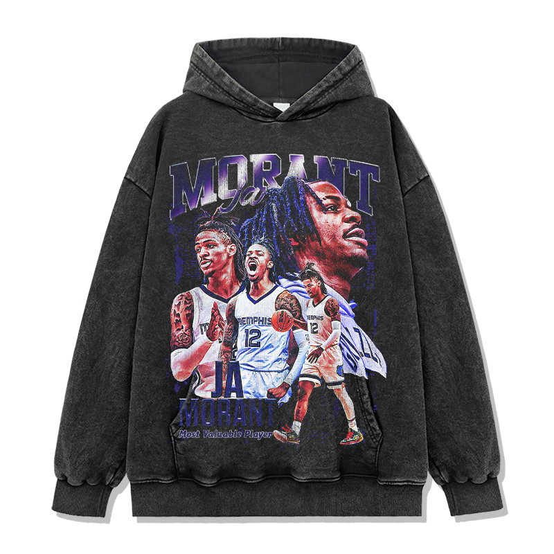 JA MORANT VINTAGE HOODIE · BLOCK PARTY