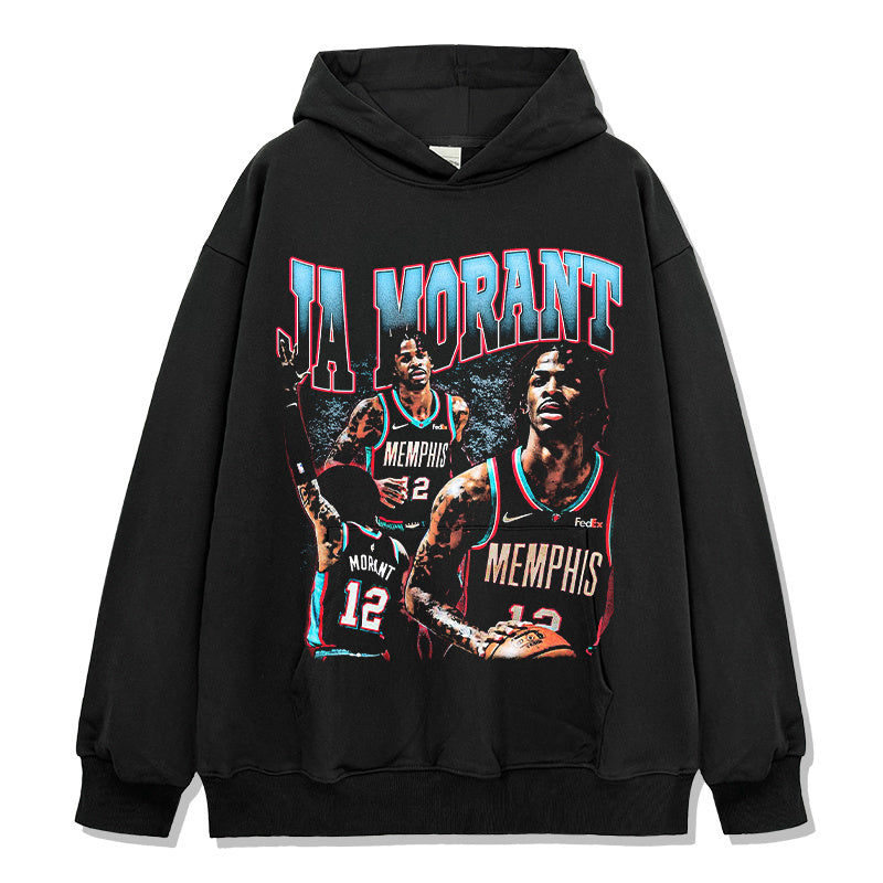 JA MORANT VINTAGE HOODIE · SPLASH