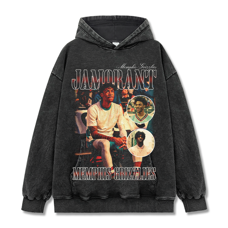 JA MORANT VINTAGE HOODIE · BANK SHOT