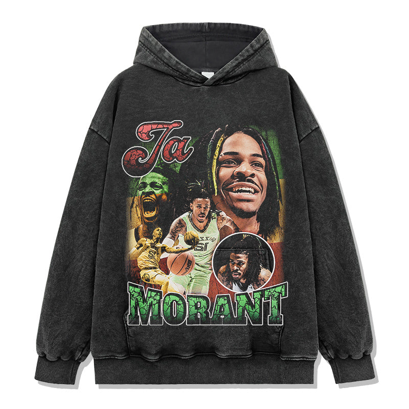 JA MORANT VINTAGE HOODIE · AND ONE