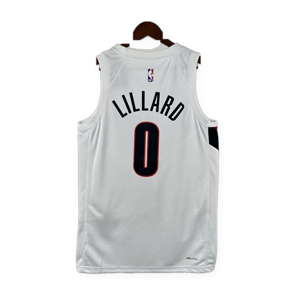 פורטלנד טרייל בלייזרס 25/26 בית לבן · LILLARD #0 – גב