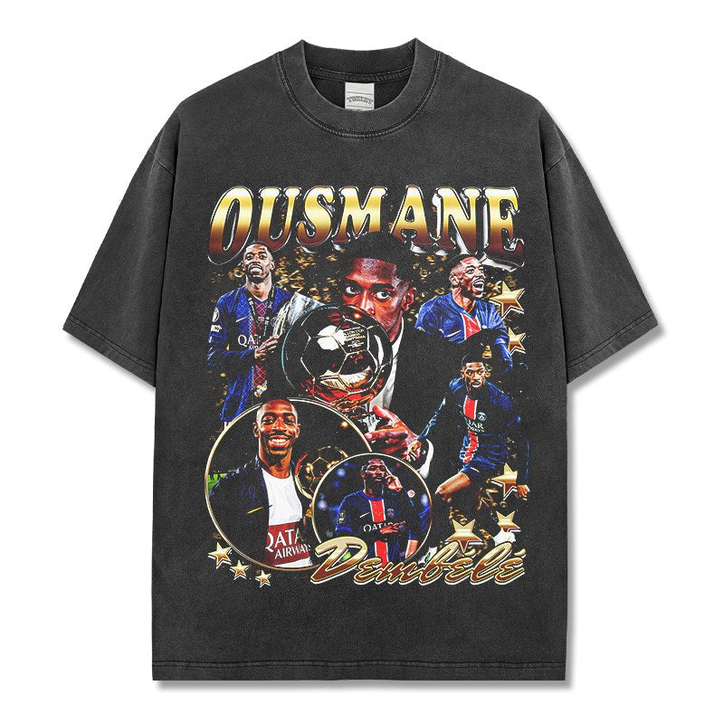 OUSMANE DEMBÉLÉ VINTAGE TEE · GOLDEN BOOT