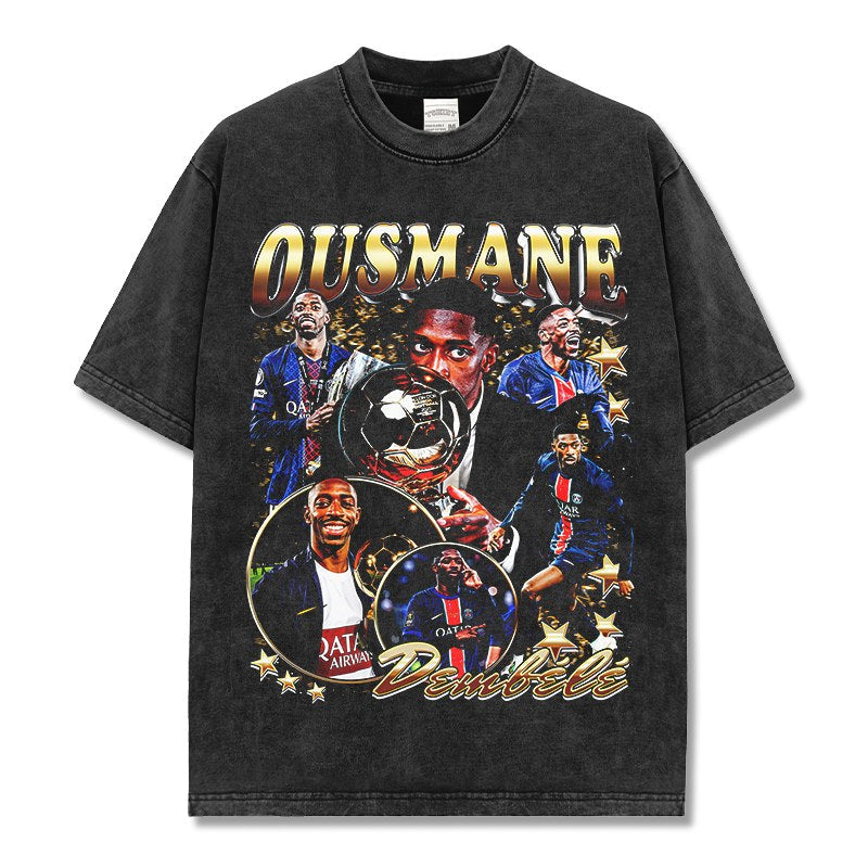 OUSMANE DEMBÉLÉ VINTAGE TEE · GOLDEN BOOT