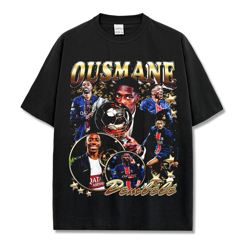 OUSMANE DEMBÉLÉ VINTAGE TEE · GOLDEN BOOT