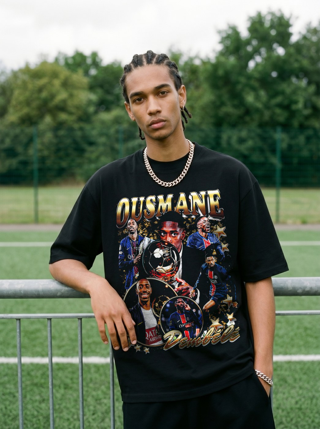 OUSMANE DEMBÉLÉ VINTAGE TEE · GOLDEN BOOT