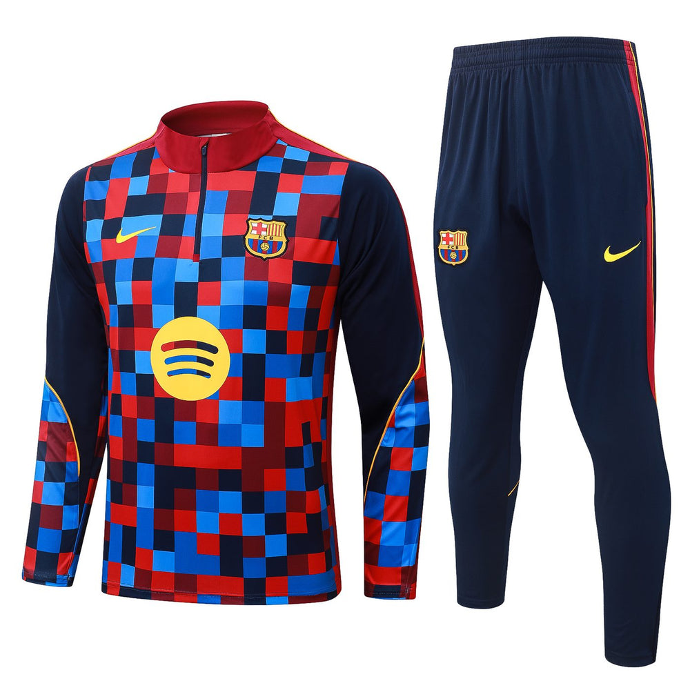 חליפת אימון חצי רוכסן ברצלונה 26/27 – משבצות צבעוני