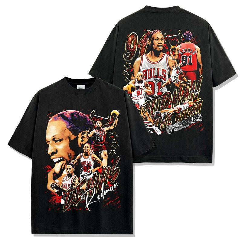 DENNIS RODMAN VINTAGE TEE · HARDWOOD