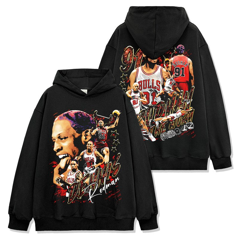 DENNIS RODMAN VINTAGE HOODIE · HARDWOOD