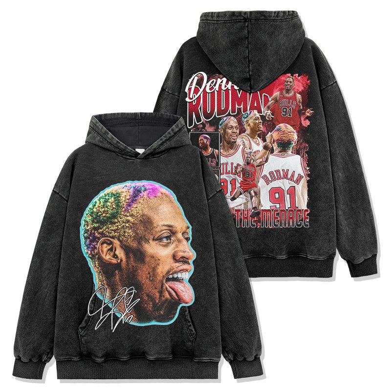DENNIS RODMAN VINTAGE HOODIE · TRIPLE DOUBLE
