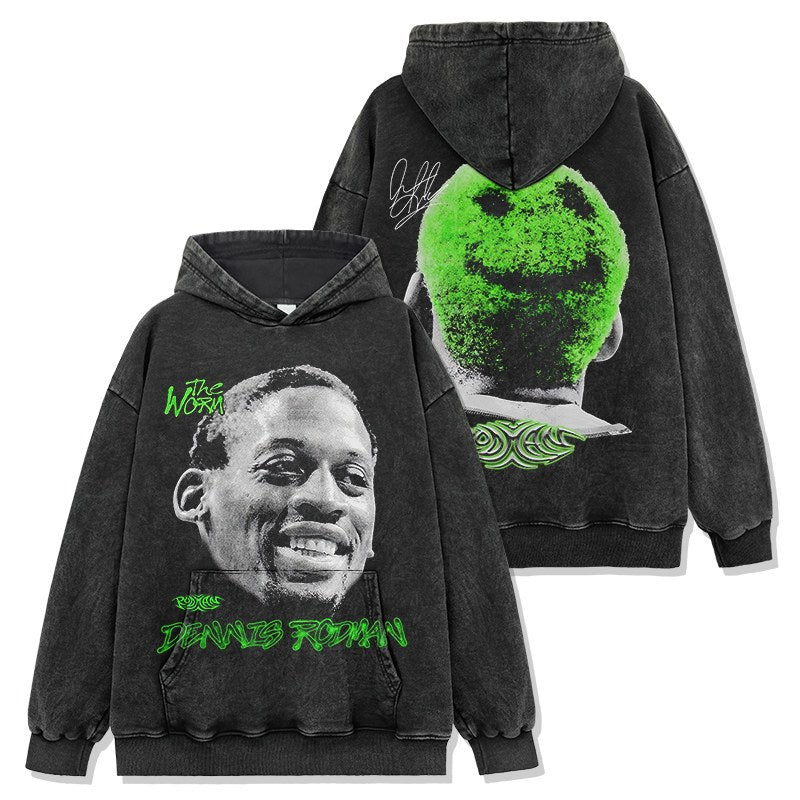 DENNIS RODMAN VINTAGE HOODIE · FADEAWAY