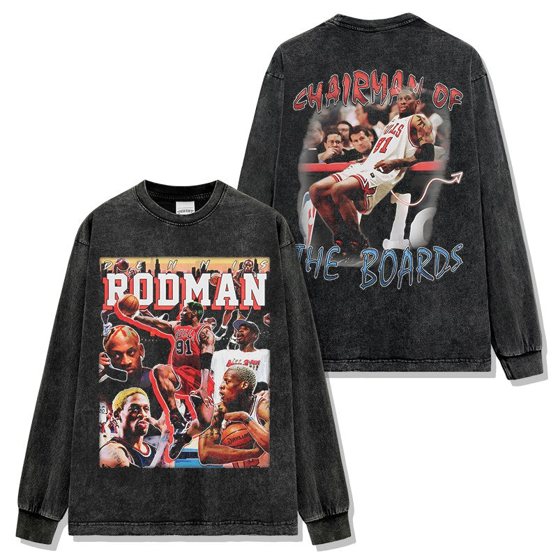 DENNIS RODMAN LONG SLEEVE · NOTHING BUT NET