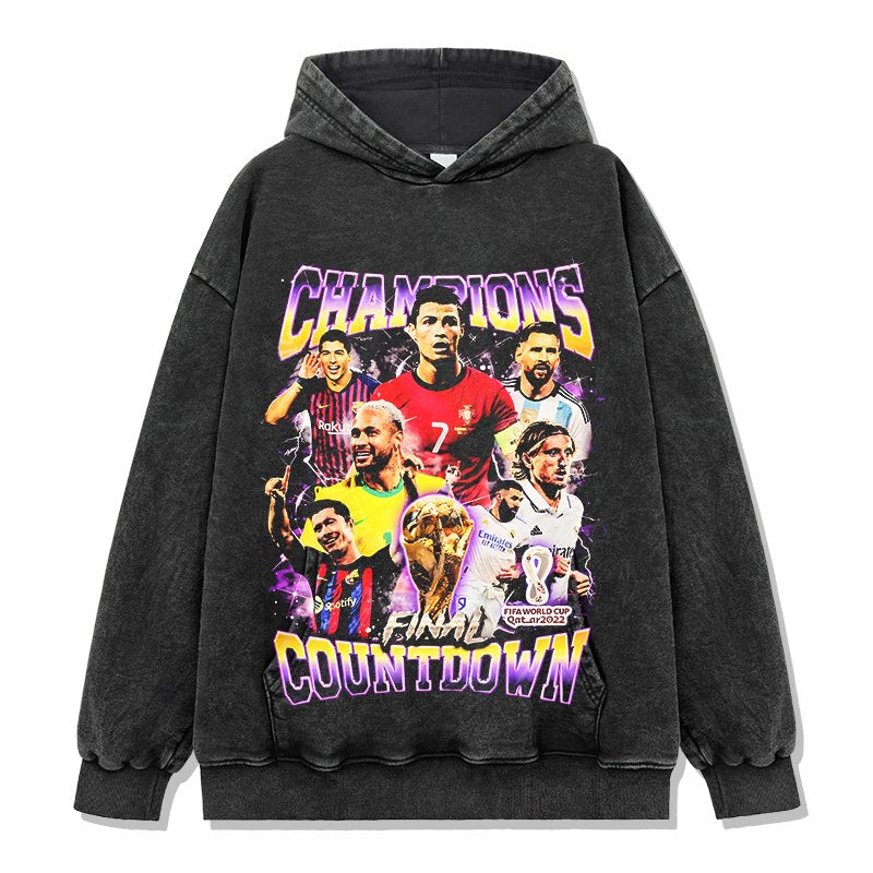 RONALDO · MESSI · NEYMAR VINTAGE HOODIE · GOLDEN BOOT