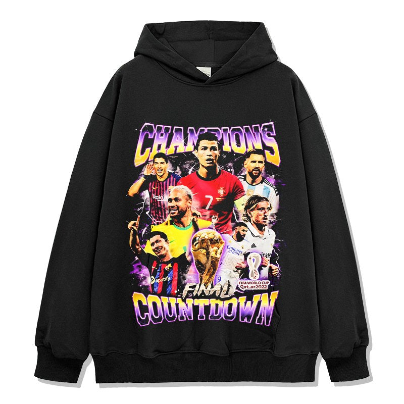 RONALDO · MESSI · NEYMAR VINTAGE HOODIE · GOLDEN BOOT